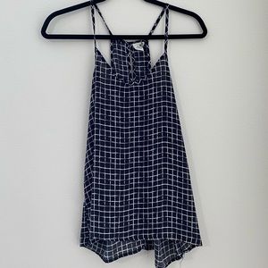 Black and white patterned tank top